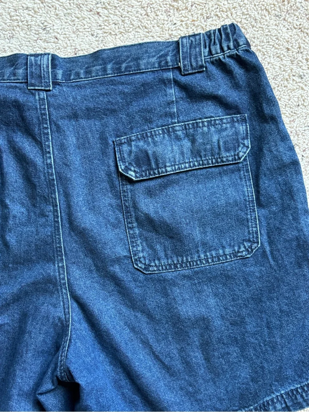 croft & barrow Dark Blue Denim Cargo Shorts men’s 40